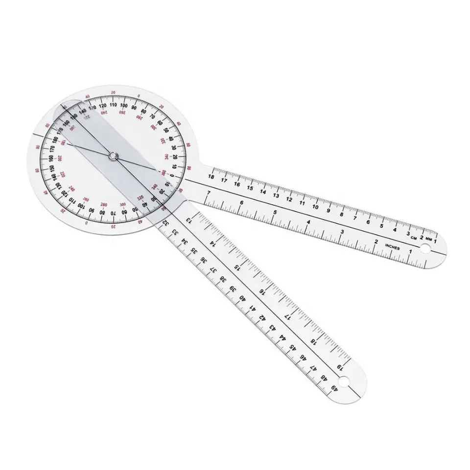 SW-005 Contact Angle Orthopedics Promotion Plastic Medical Goniometer Ruler Package Spinal 360 Degree